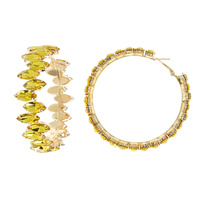 GEMSTONE HOOP EARRINGS