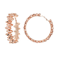 GEMSTONE HOOP EARRINGS