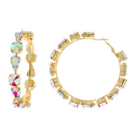 GEMSTONE HOOP EARRINGS