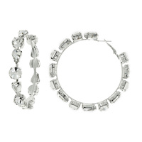 GEMSTONE HOOP EARRINGS