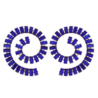 CRYSTAL BAGUETTE SPIRAL DROP EARRINGS