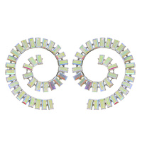 CRYSTAL BAGUETTE SPIRAL DROP EARRINGS