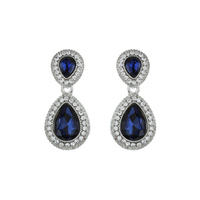Dangly Teardrop With Stone Edge Earrings Ey2560Rnv