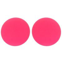 ACRYLIC ROUND POST DISC EARRINGS