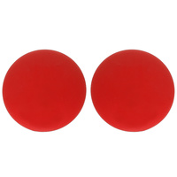 ACRYLIC ROUND POST DISC EARRINGS