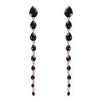 TEARDROP STONE DANGLE POST EARRING