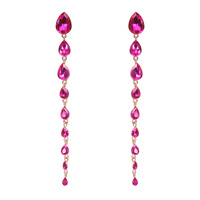 TEARDROP STONE DANGLE POST EARRING