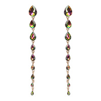 TEARDROP STONE DANGLE POST EARRING