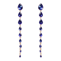 TEARDROP STONE DANGLE POST EARRING