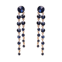 DOUBLE ROUND DANGLE POST EARRINGS