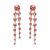 DOUBLE ROUND DANGLE POST EARRINGS