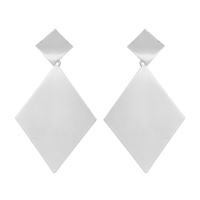 SQUARE GEOMETRIC METAL POST EARRING