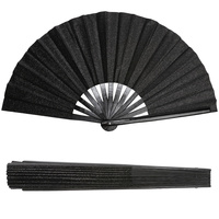 GLITTER FABRIC FOLDING HAND FAN