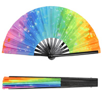 THEMED GRAPHIC PRINT FOLDING HAND FAN