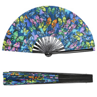 THEMED GRAPHIC PRINT FOLDING HAND FAN