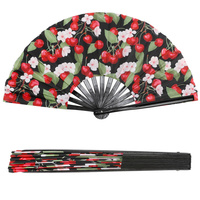 THEMED GRAPHIC PRINT FOLDING HAND FAN