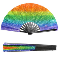 THEMED GRAPHIC PRINT FOLDING HAND FAN
