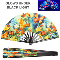 VIBRANT SOLID COLOR FOLDING HAND FAN