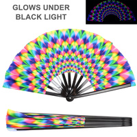 VIBRANT SOLID COLOR FOLDING HAND FAN
