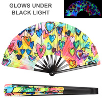 VIBRANT SOLID COLOR FOLDING HAND FAN