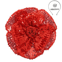 SEQUIN ROSE BLOOM 3-IN-1 FASCINATOR