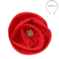 FLORAL FASCINATOR WITH CLIP AND HEADBAND