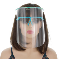 PROTECTIVE FACE SHIELD W/ LIME STONE & REUSABLE GLASSES