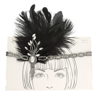 1920S PEACOCK FEATHER HEADBAND