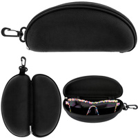 SUNGLASSES CASE WITH PLASTIC CARABINER HOOK POUCH BAG GLASSES CASE EYEWEAR BOX