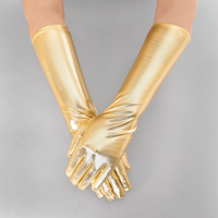Metallic Elbow Length Gloves