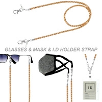 RHINESTONE GLASSES, MASK, ID HOLDER STRAP