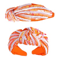 TEAM STRIPES SEQUIN EMBELLISHED KNOTTED HEADBAND