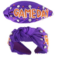 JEWELED GAME DAY BEADED KNOTTED HEADBAND