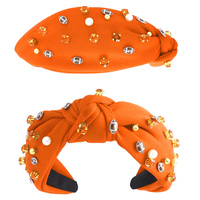 JEWELED GAME DAY FOOTBALL KNOTTED HEADBAND