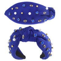 JEWELED GAME DAY FOOTBALL KNOTTED HEADBAND