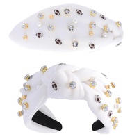JEWELED GAME DAY FOOTBALL KNOTTED HEADBAND