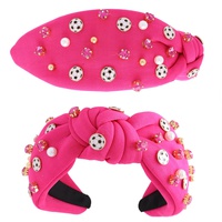 JEWELED GAME DAY SOCCER KNOTTED HEADBAND