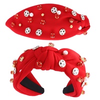 JEWELED GAME DAY SOCCER KNOTTED HEADBAND