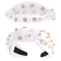 JEWELED GAME DAY SOCCER KNOTTED HEADBAND