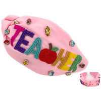 TEACHER APPRECIATION JEWELED KNOTTED HEADBAND