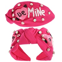 VALENTINE'S DAY TOP KNOTTED EMBELLISHED HEADBAND