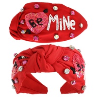 VALENTINE'S DAY TOP KNOTTED EMBELLISHED HEADBAND
