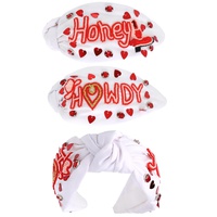 WESTERN HOWDY HONEY TOP KNOTTED BEADED HEADBAND
