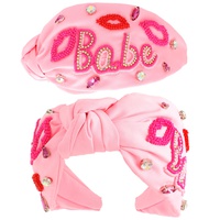 VALENTINE'S DAY BABE LIPS PATTERN BEADED HEADBAND