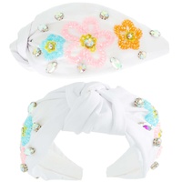 FLORAL CRYSTAL GEMSTONE BEADED SEQUIN EMBELLISHED KNOTTED HEADBAND

WIDTH: 3" HEIGHT: 6.5"