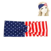 PATRIOTIC USA FLAG ELASTIC TWISTED HEADBAND
