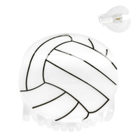 GAME DAY VOLLEYBALL PLASTIC HAIR CLAW CLIP