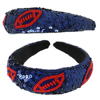 FOOTBALL SEQUINS HEADBAND