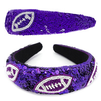FOOTBALL SEQUINS HEADBAND