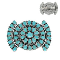 WESTERN TURQUOISE BARRETTE HAIR CLIP